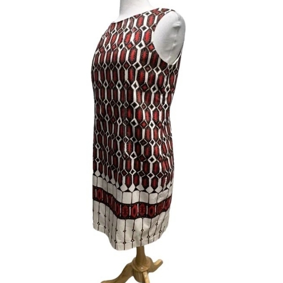 African Motif Print Sheath Dress, 8P - Picture 10 of 11